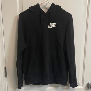Nike Women’s Black Hoodie with White Logo